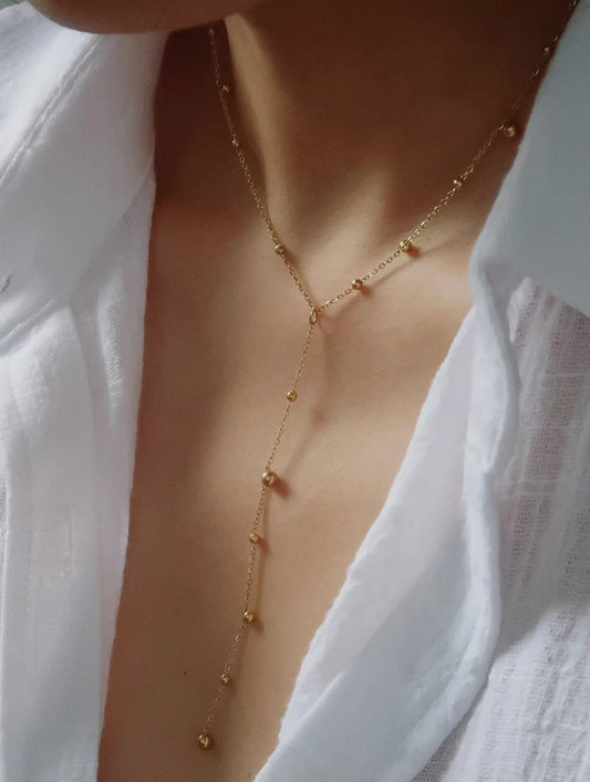 Non-Tarnish Y Lariat Necklace