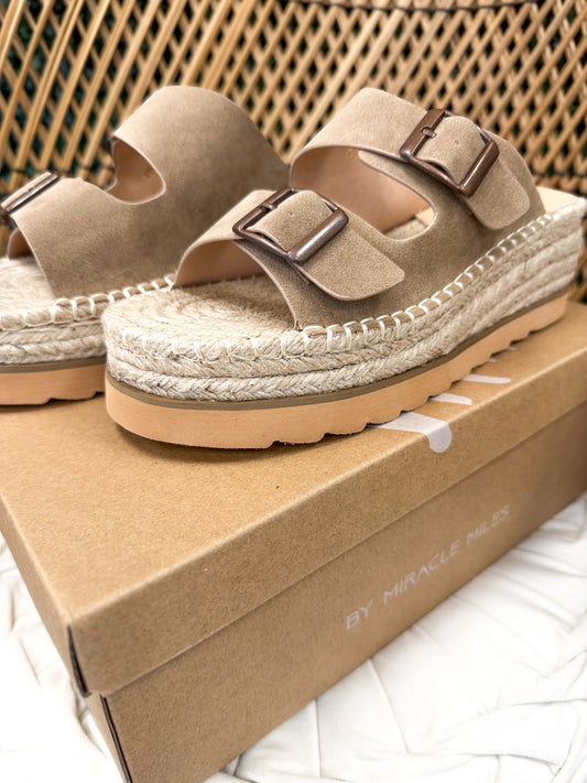 Double Buckle Chunky Sandal