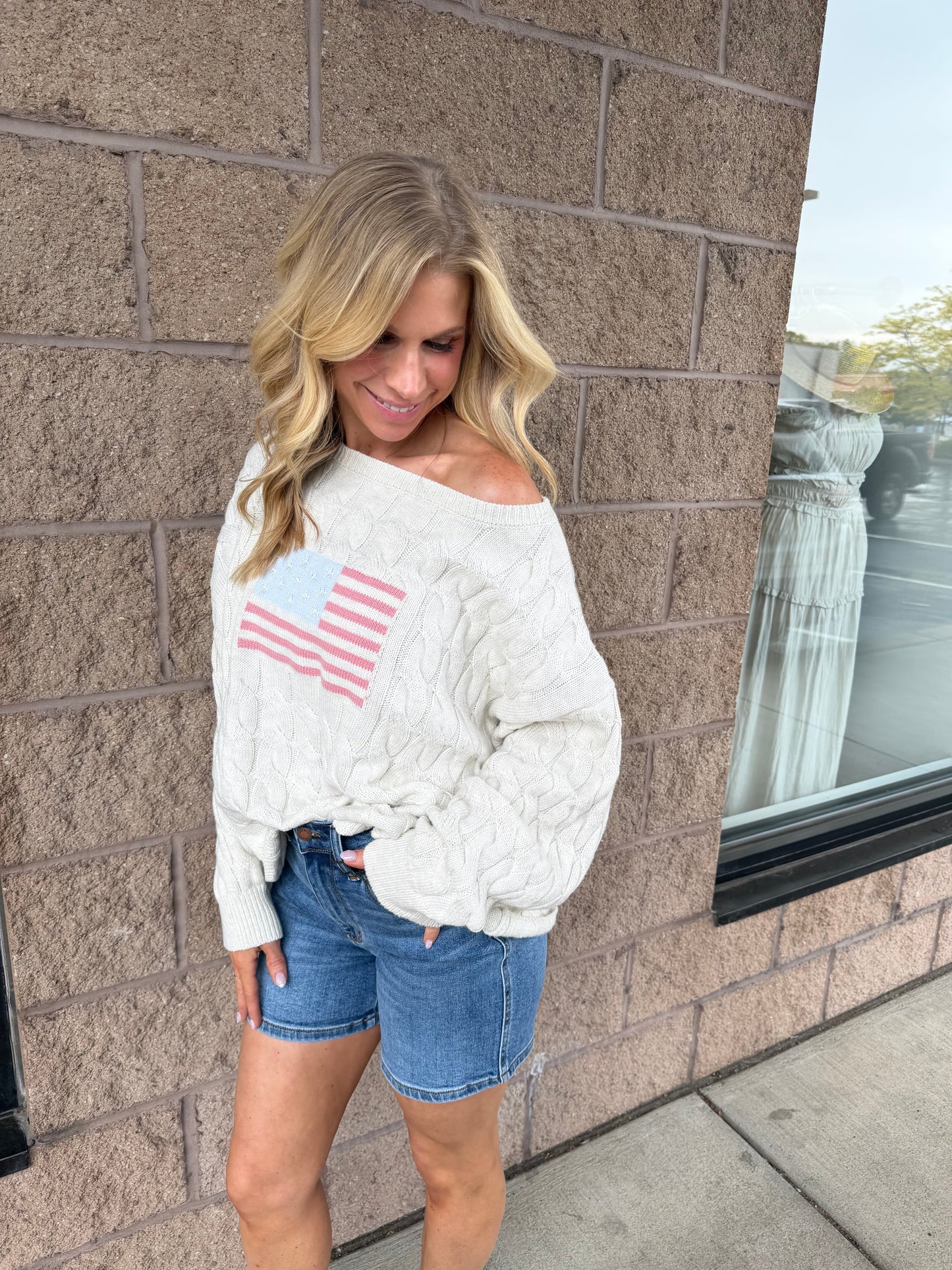 Cream Cable Knit Sweater
