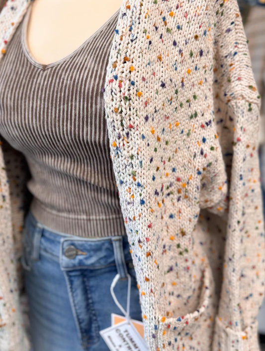 Rainbow Popcorn Cardigan