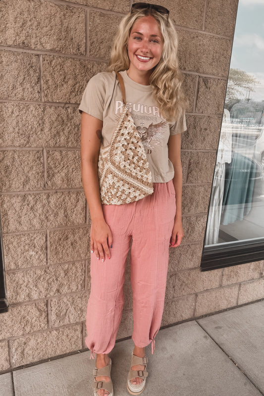 Just Peachy Gauze Pants