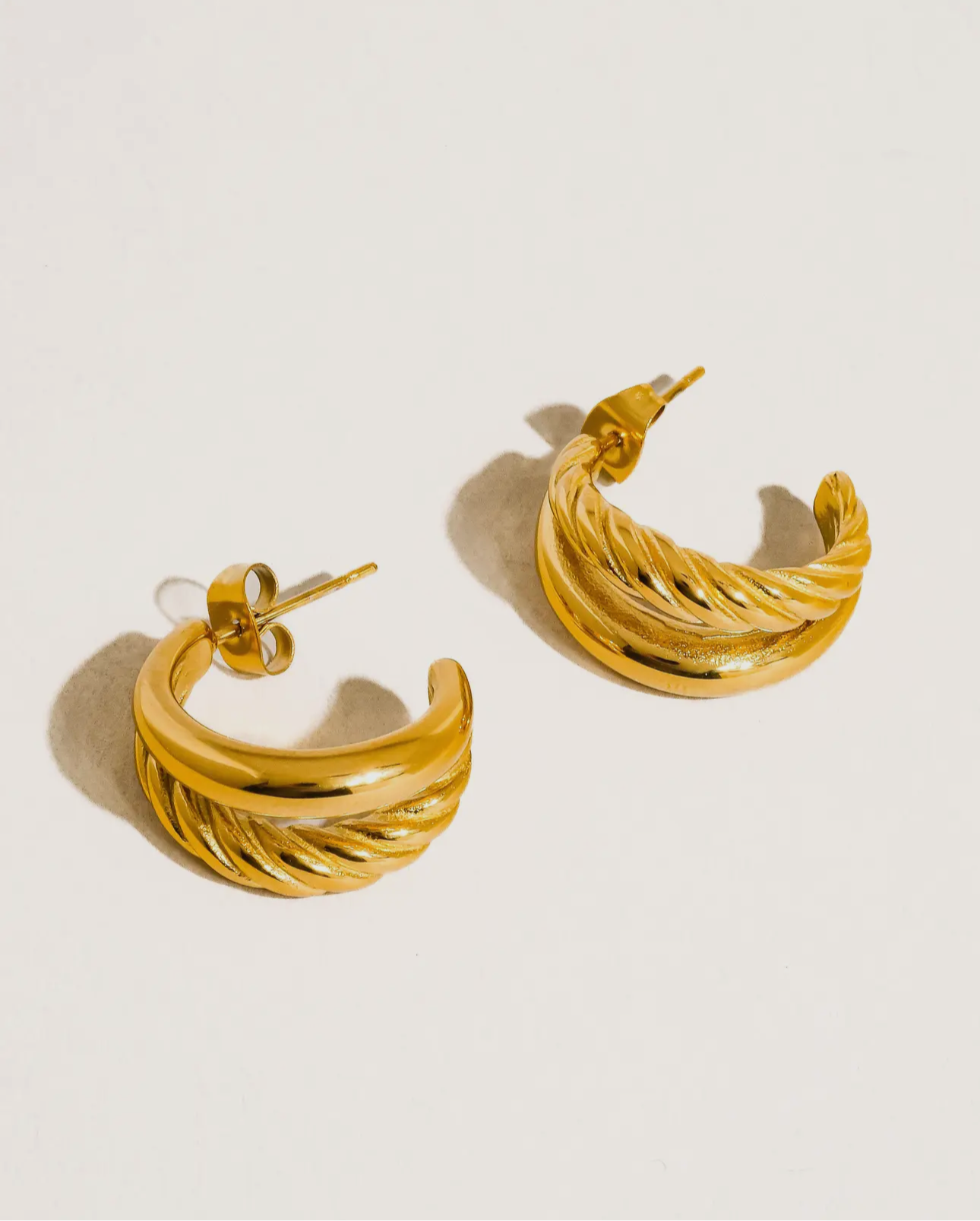 Non-Tarnish Giselle Braided Hoop