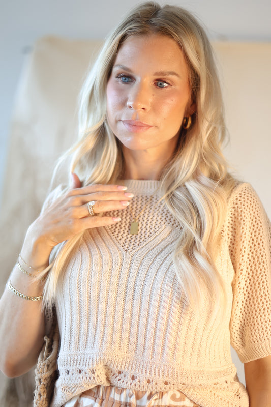 Open Shell Knit Sweater