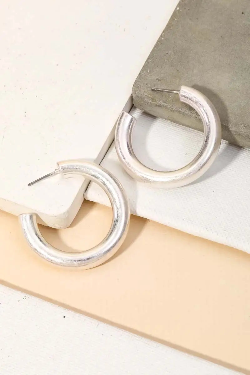 Metallic Hoop Earrings