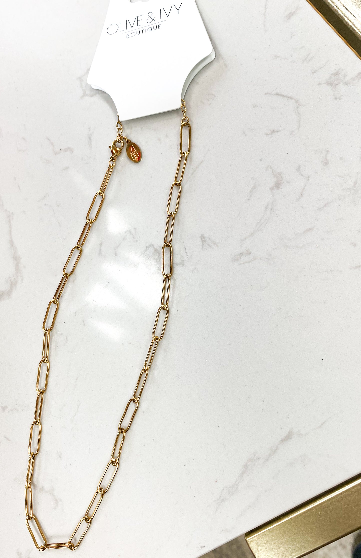 Sasha Gold Chain Link Necklace
