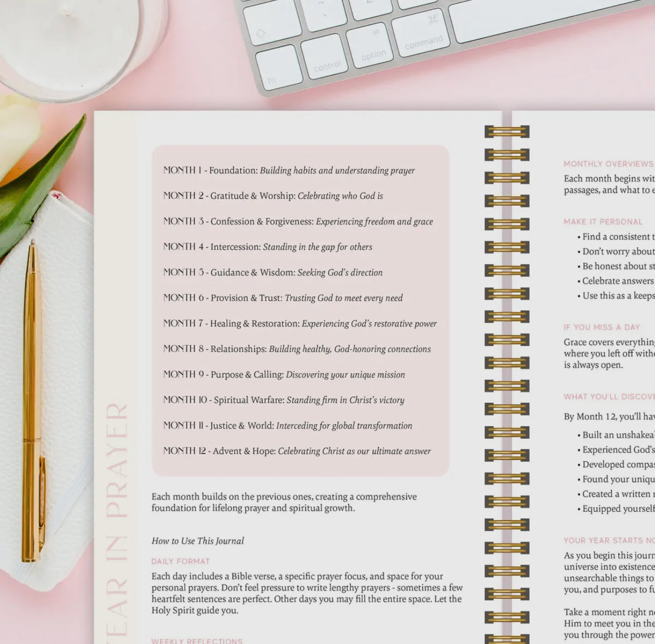 A Year In Prayer Spiral Bible