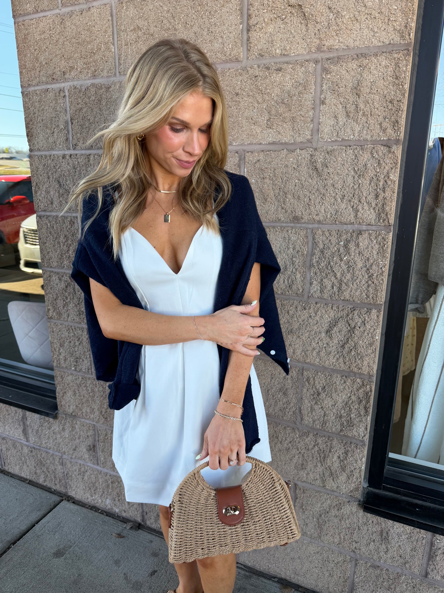 Coastline Pleated Mini Dress
